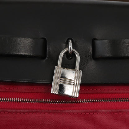 Hermès Herbag Zip 31 – Toile Rose & Cuir Vache Hunter Noir – Hardware Palladio - Etoilux