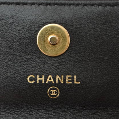 Chanel Wallet on Chain in pelle nera con catena dorata intrecciata – Ref. 31409975 - Etoilux