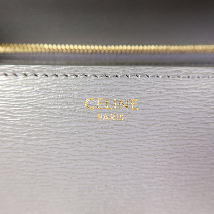 Céline Classic Box Medium Liséré Grigio Ardesia Hardware Dorato – 23 cm - Etoilux