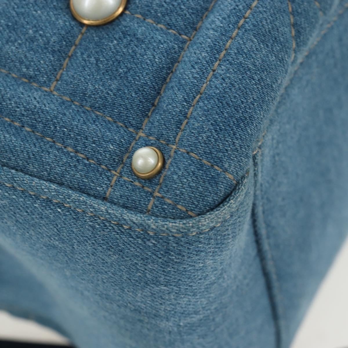 Gucci Zaino GG Marmont Pearly Small Denim Matelassé Blu – 24 cm - Etoilux