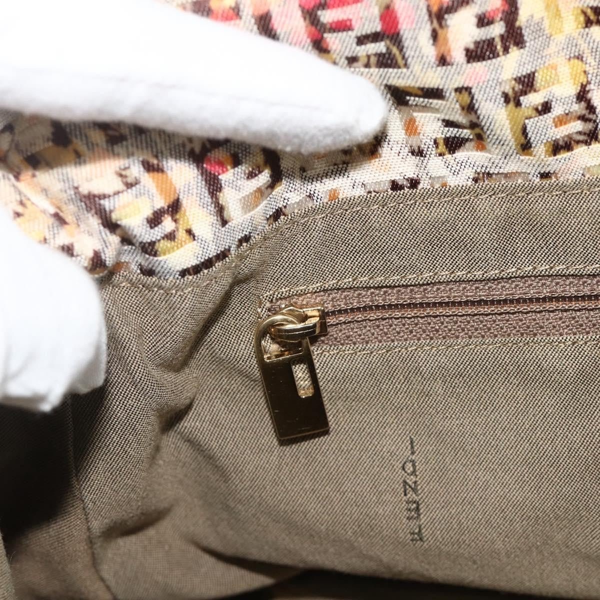 Fendi Mamma Baguette Zucca Floral Canvas Multicolor Hardware Oro – 27 cm - Etoilux