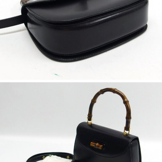 Gucci Bamboo Top Handle Bag in pelle nera – 21 cm - Etoilux