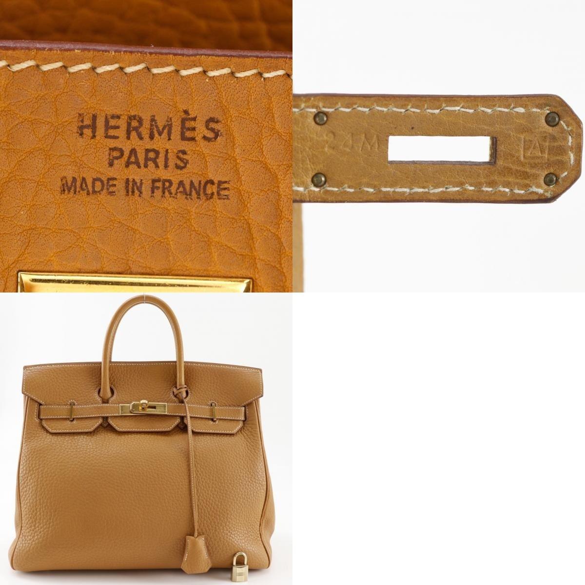 Hermès Haut à Courroies 32 – Pelle Fjord color cammello, ferramenta dorata – 1997 - Etoilux