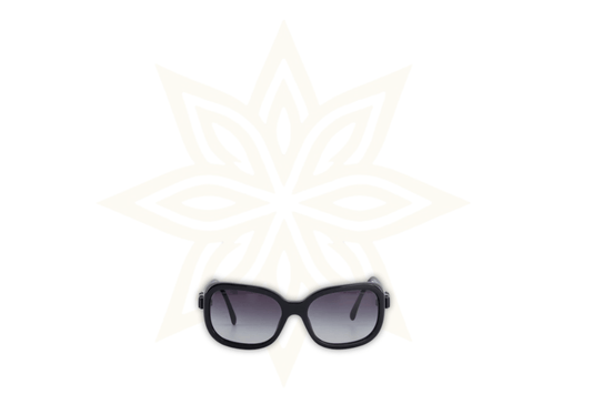 Chanel Occhiali da Sole Vintage Chanel in Acetato Nero con Lenti Sfumate - Etoilux