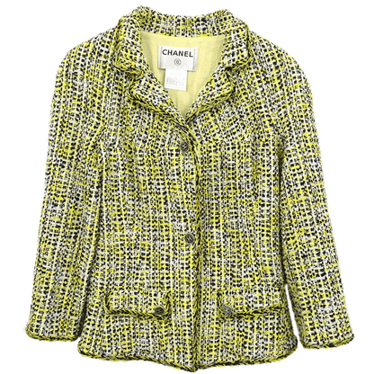 Chanel Giacca Monopetto Tweed Gialla – Collezione 2006 – Taglia 38 - Etoilux