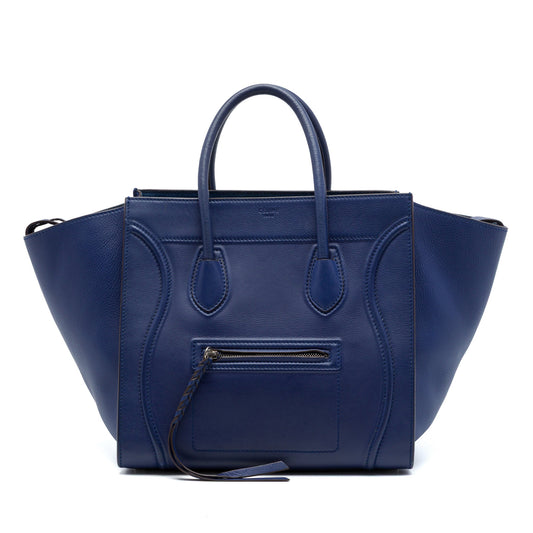 Céline Phantom Luggage Medium Blu Navy – Autenticata | Etoilux