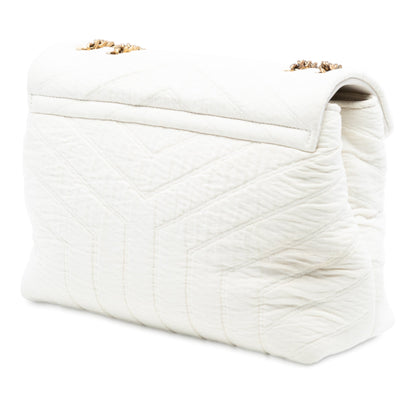 Saint Laurent Loulou Puffer Small in Jersey Bianco – 2023 - Etoilux