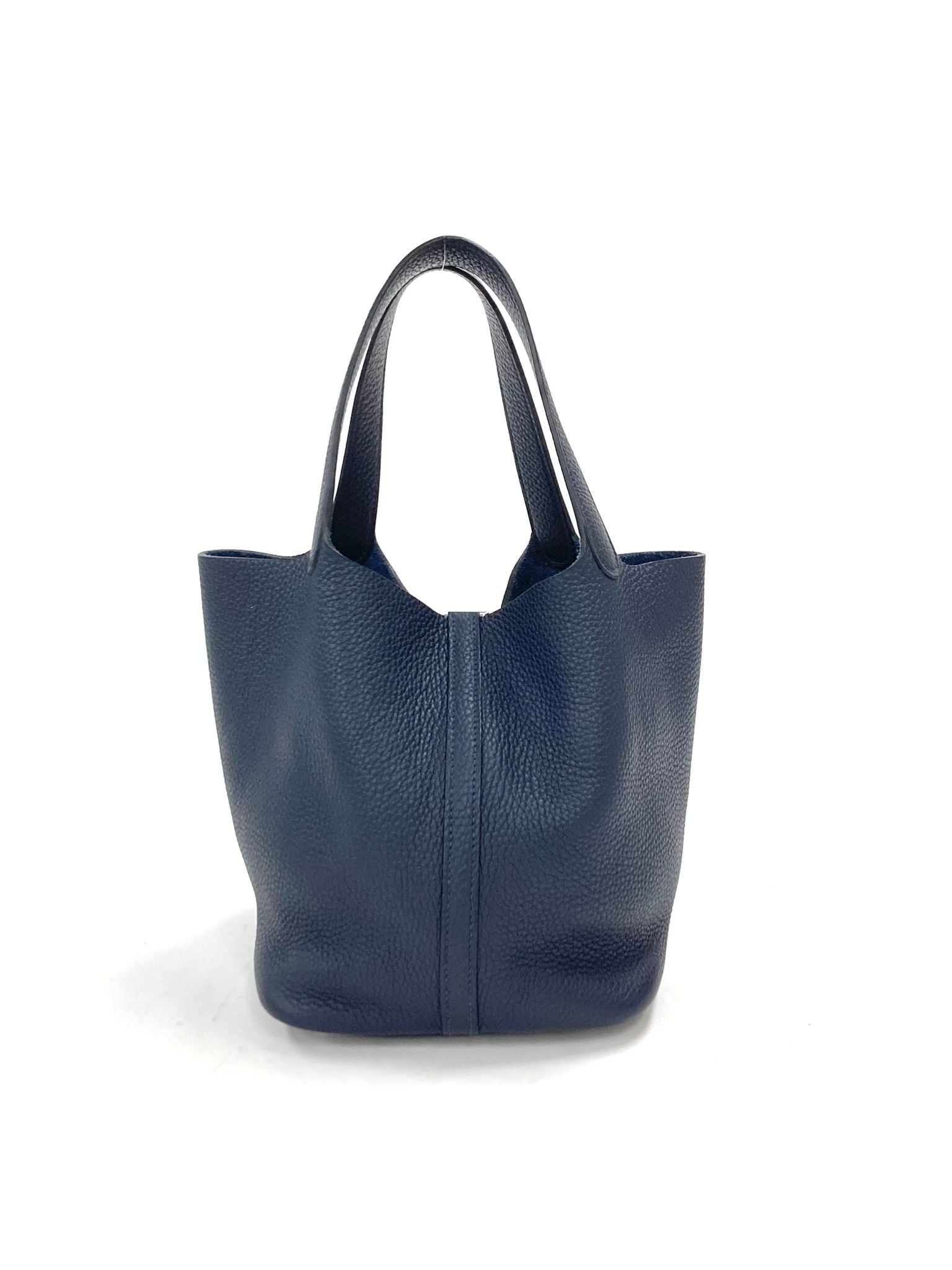 Hermès – Picotin Lock 22 MM – Taurillon Clémence Bleu Saphir – PHW – Y Stamp - Etoilux