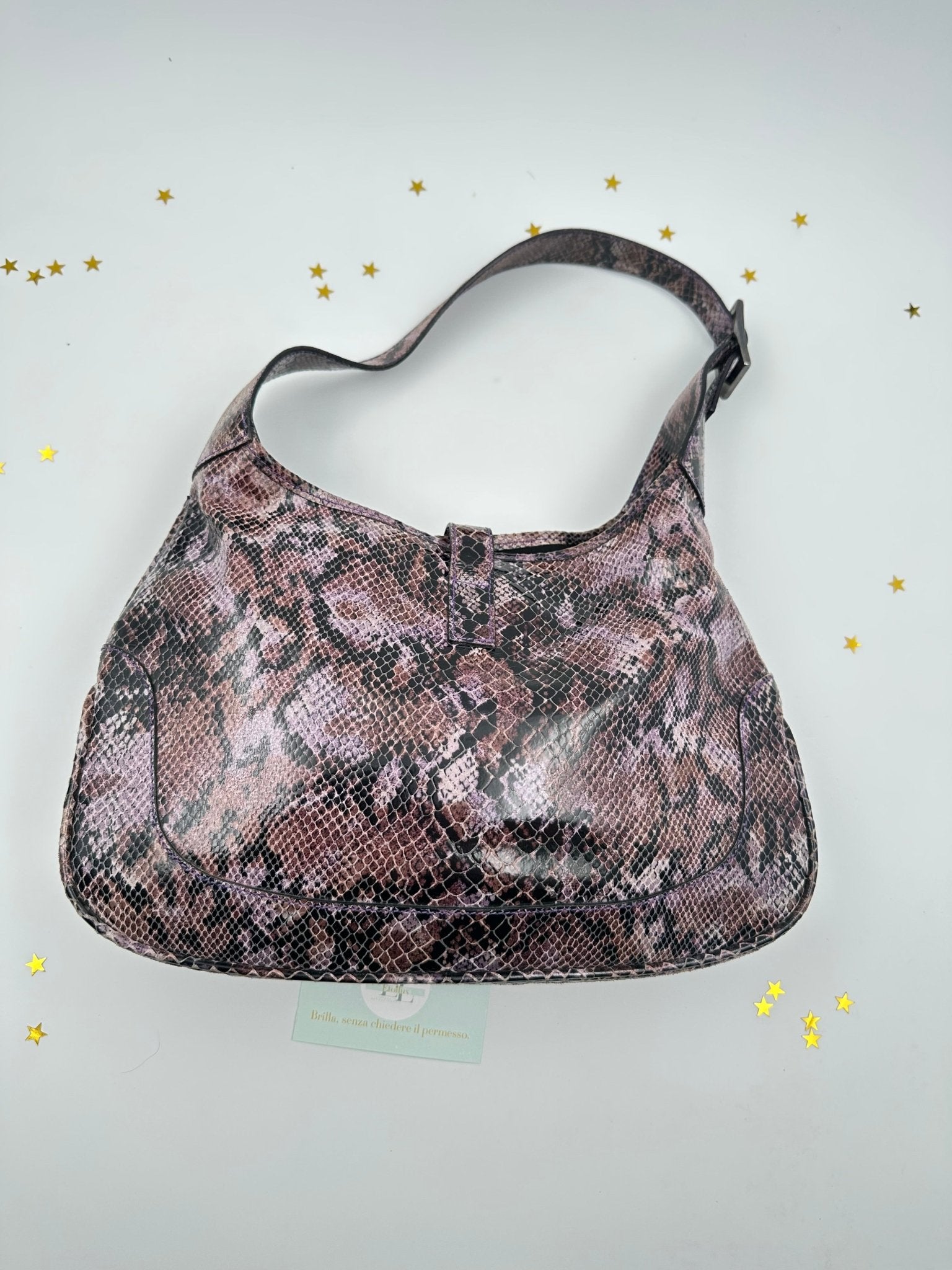 Gucci Jackie Hobo in Pelle Stampa Pitone – Vintage - Etoilux
