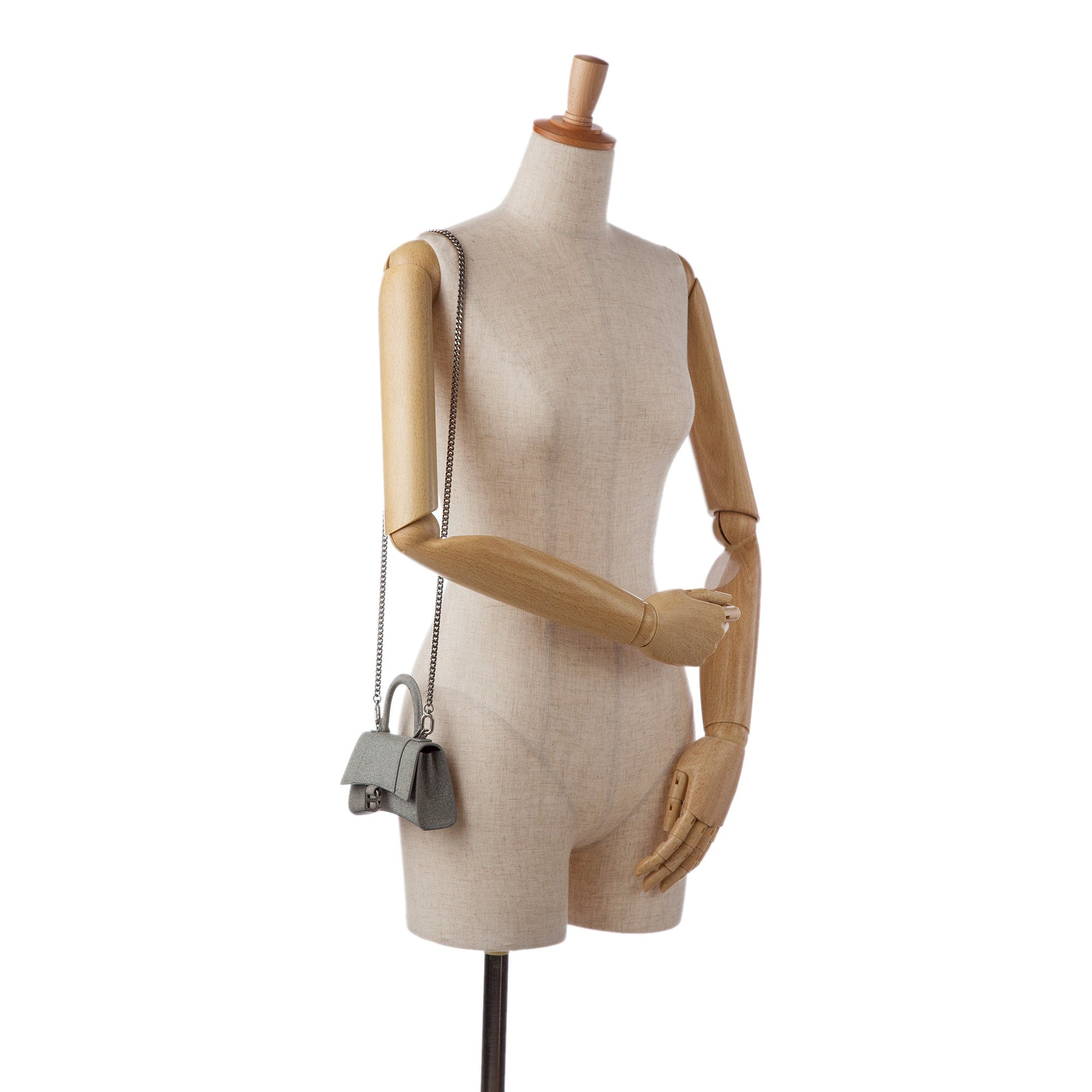 Balenciaga – Mini Hourglass Glitter Grey (2022) - Etoilux