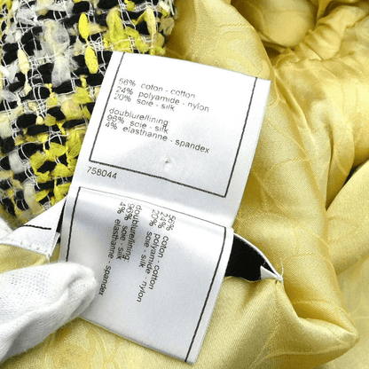 Chanel Giacca Monopetto Tweed Gialla – Collezione 2006 – Taglia 38 - Etoilux