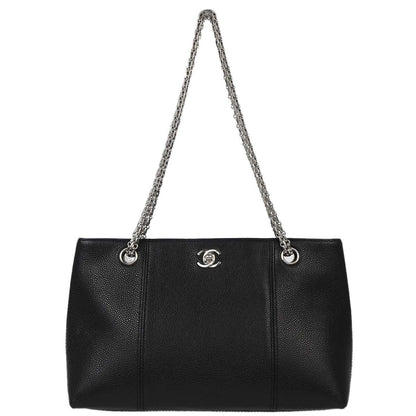 Chanel Mademoiselle Chain Shopping Bag caviar nero fronte
