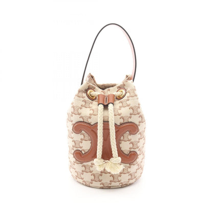 Celine Teen Drawstring Triomphe Canvas Pelle Tan 14,5 cm | Etoilux
