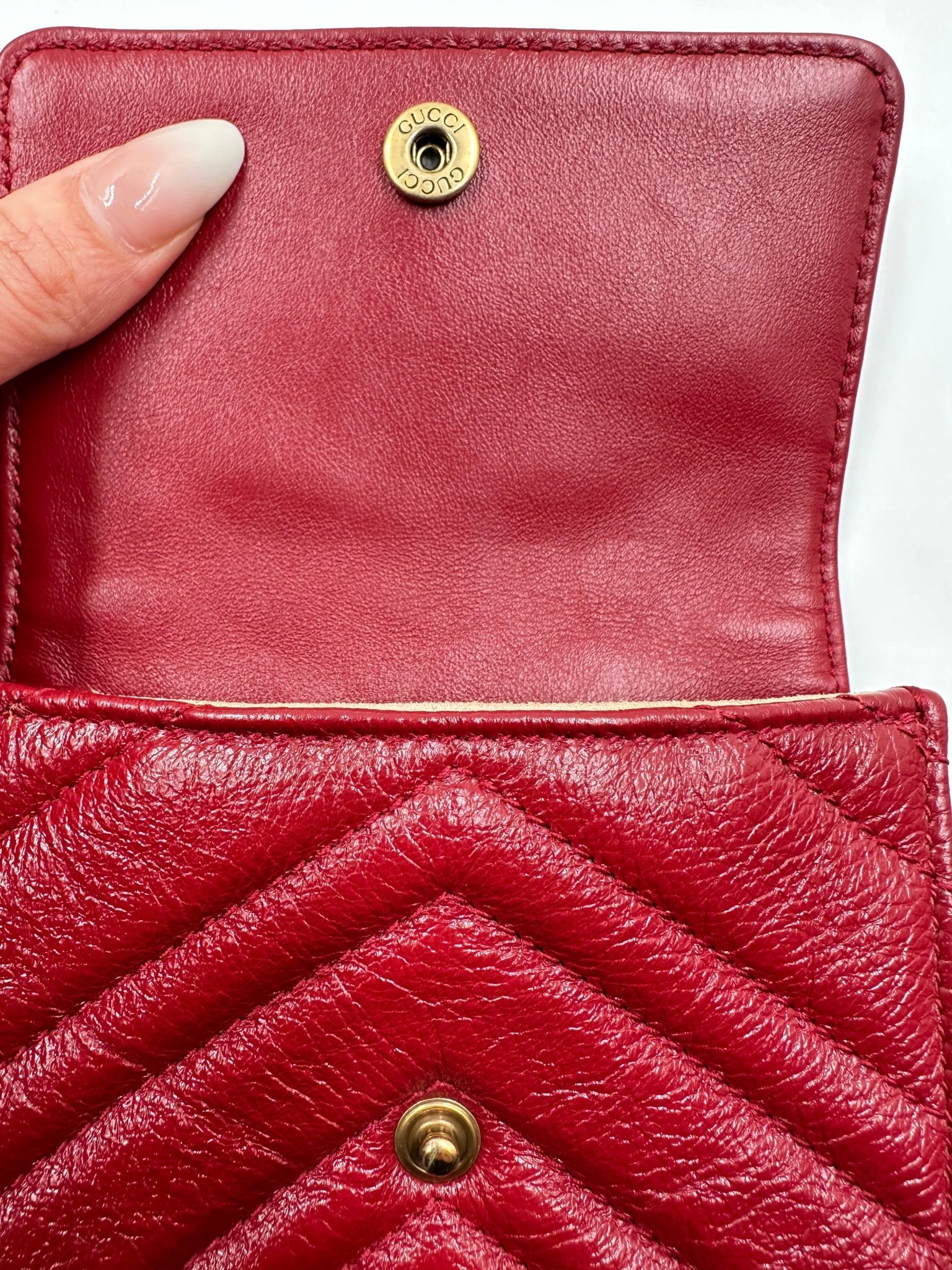 Gucci GG Marmont Multi Pochette Belt Bag Pelle Matelassé Rossa – Set 3 Pezzi - Etoilux