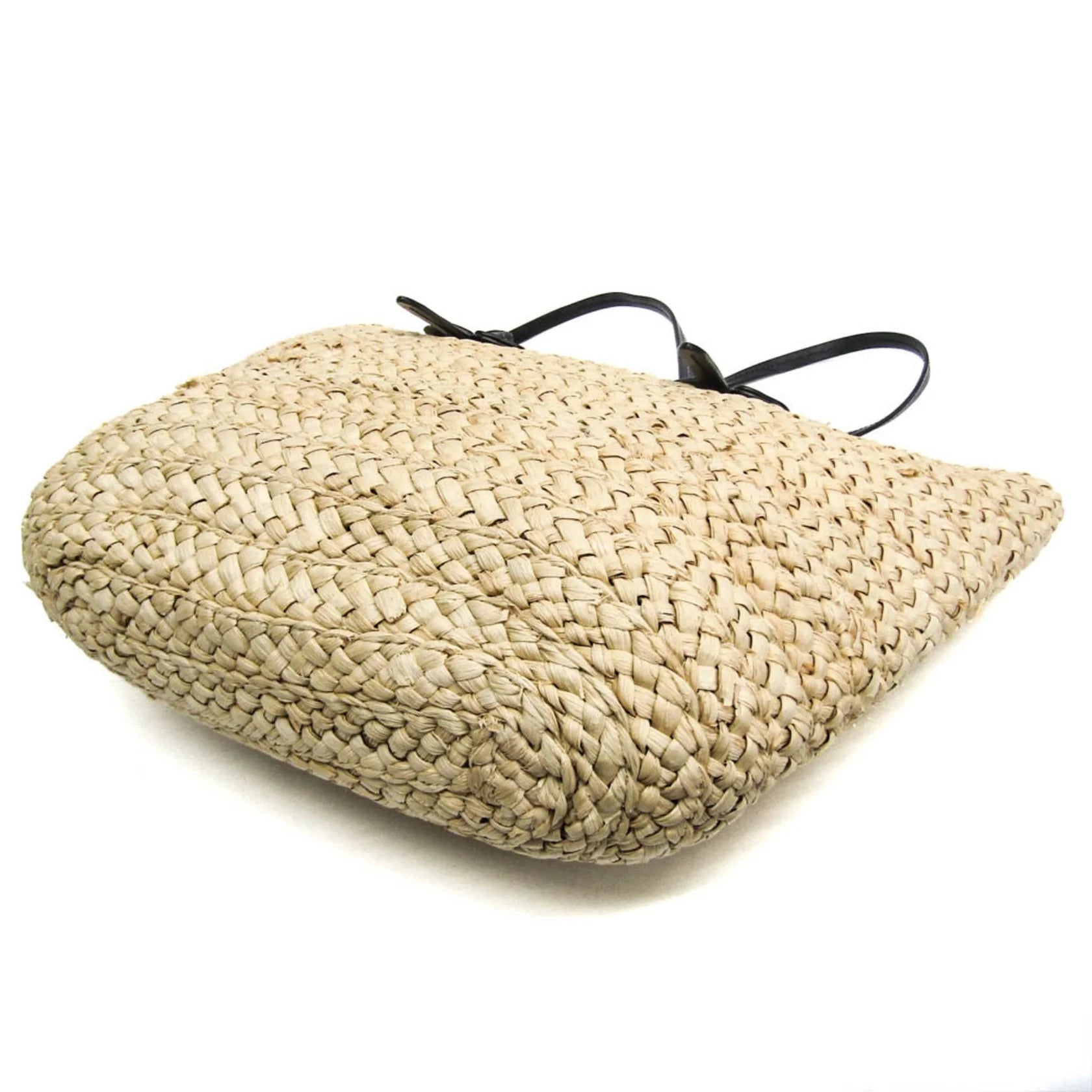 Coach Borsa tote da donna in pelle e paglia intrecciata Coach con motivo Tea Rose, beige e viola - Etoilux