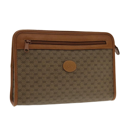 Gucci – Micro GG Canvas Clutch Bag – Beige & Cuoio – Vintage Iconica - Etoilux