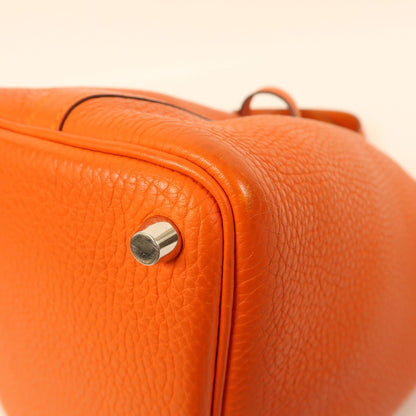 Hermès Picotin Lock 18 PM in Taurillon Clémence Feu – Palladio - Etoilux