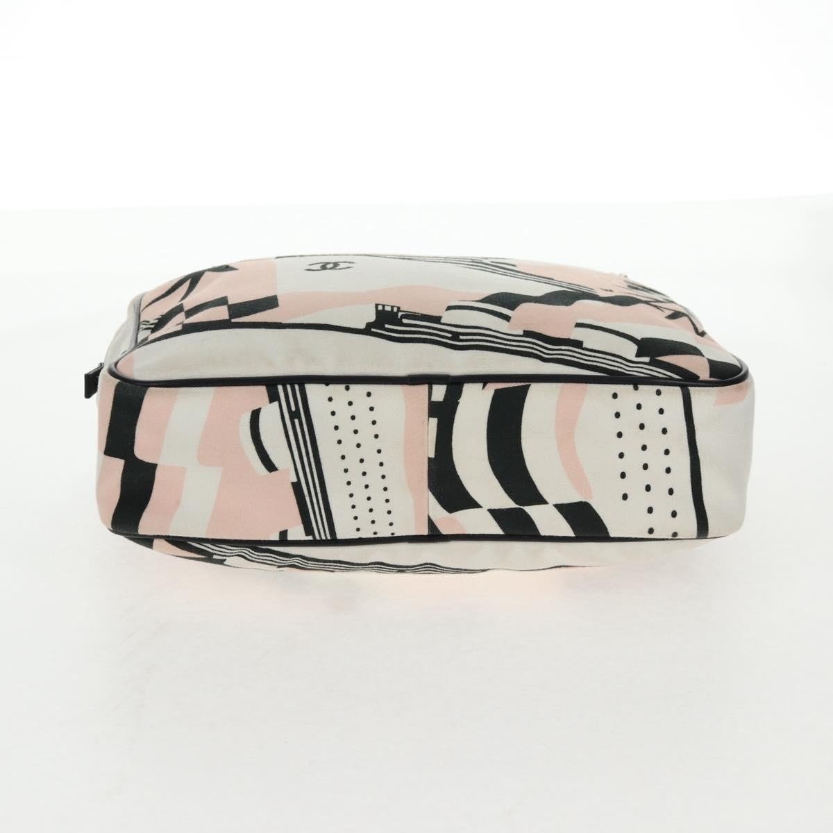 Chanel La Pausa Bay Camera Bag Tela Stampata Rosa/Avorio – 28 cm - Etoilux