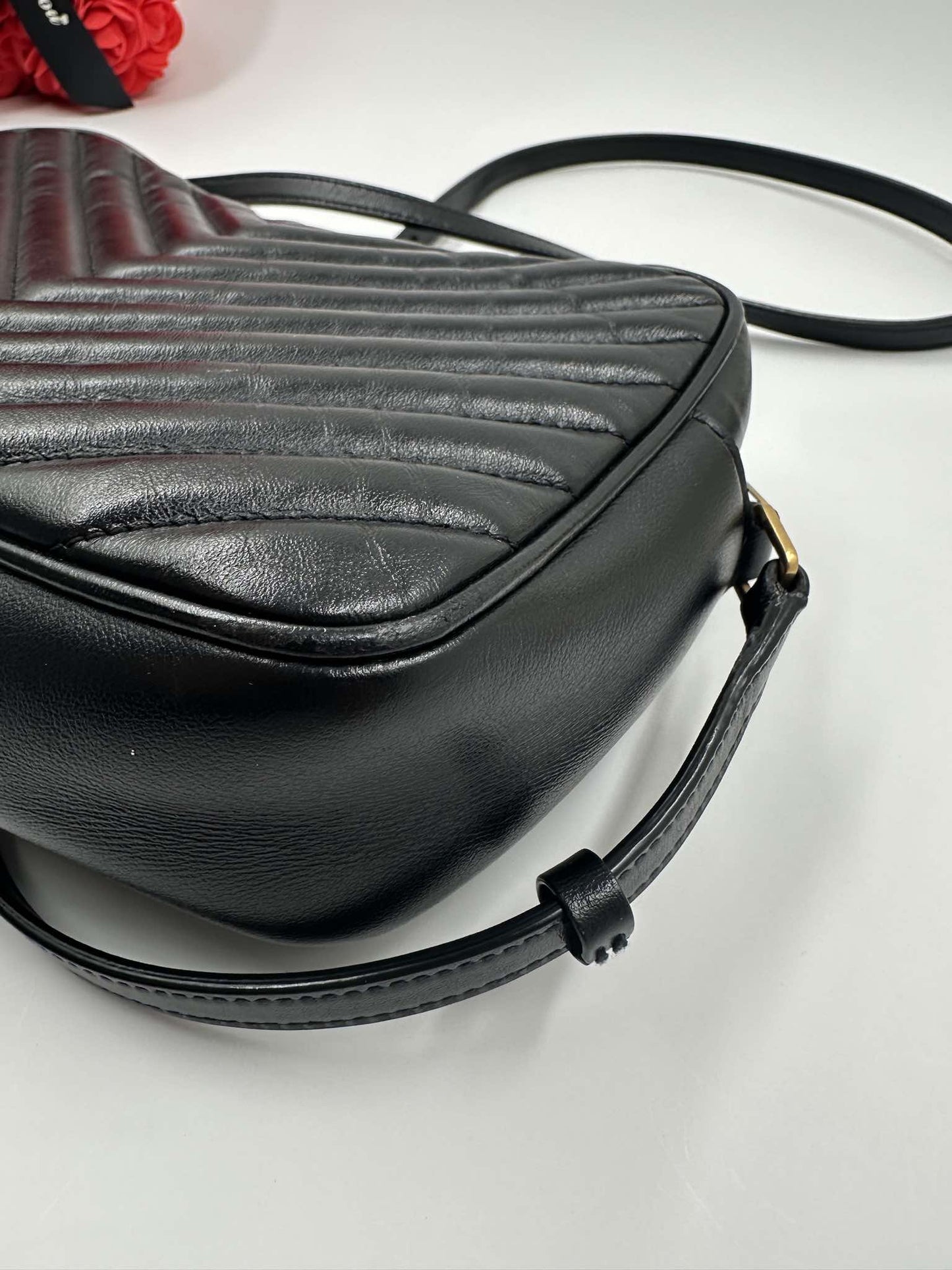 Saint Laurent Lou Camera Bag Pelle Nera Matelassé – Medium - Etoilux