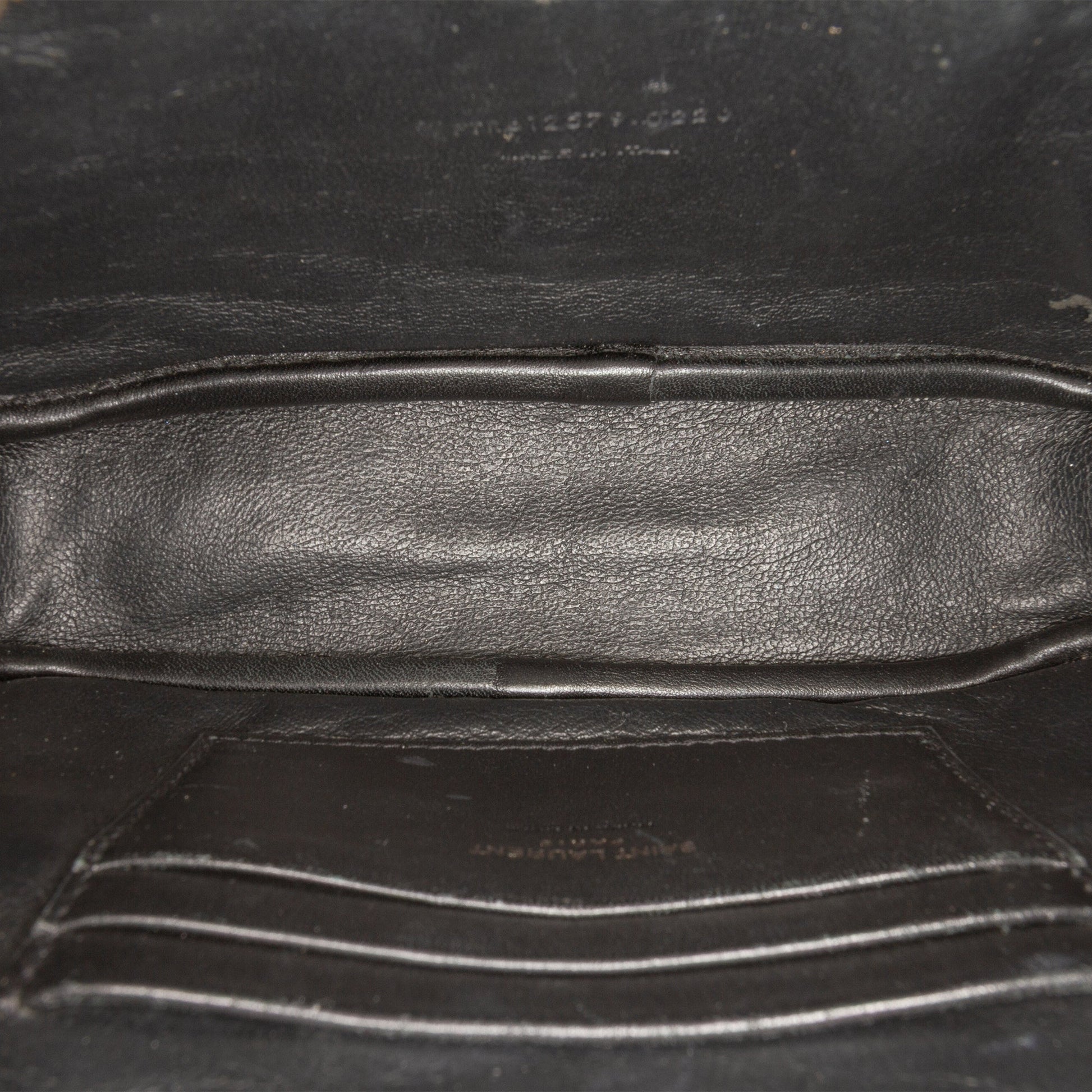 Saint Laurent – Lou Camera Bag Mini Monogram in pelle Grain de Poudre nera - Etoilux