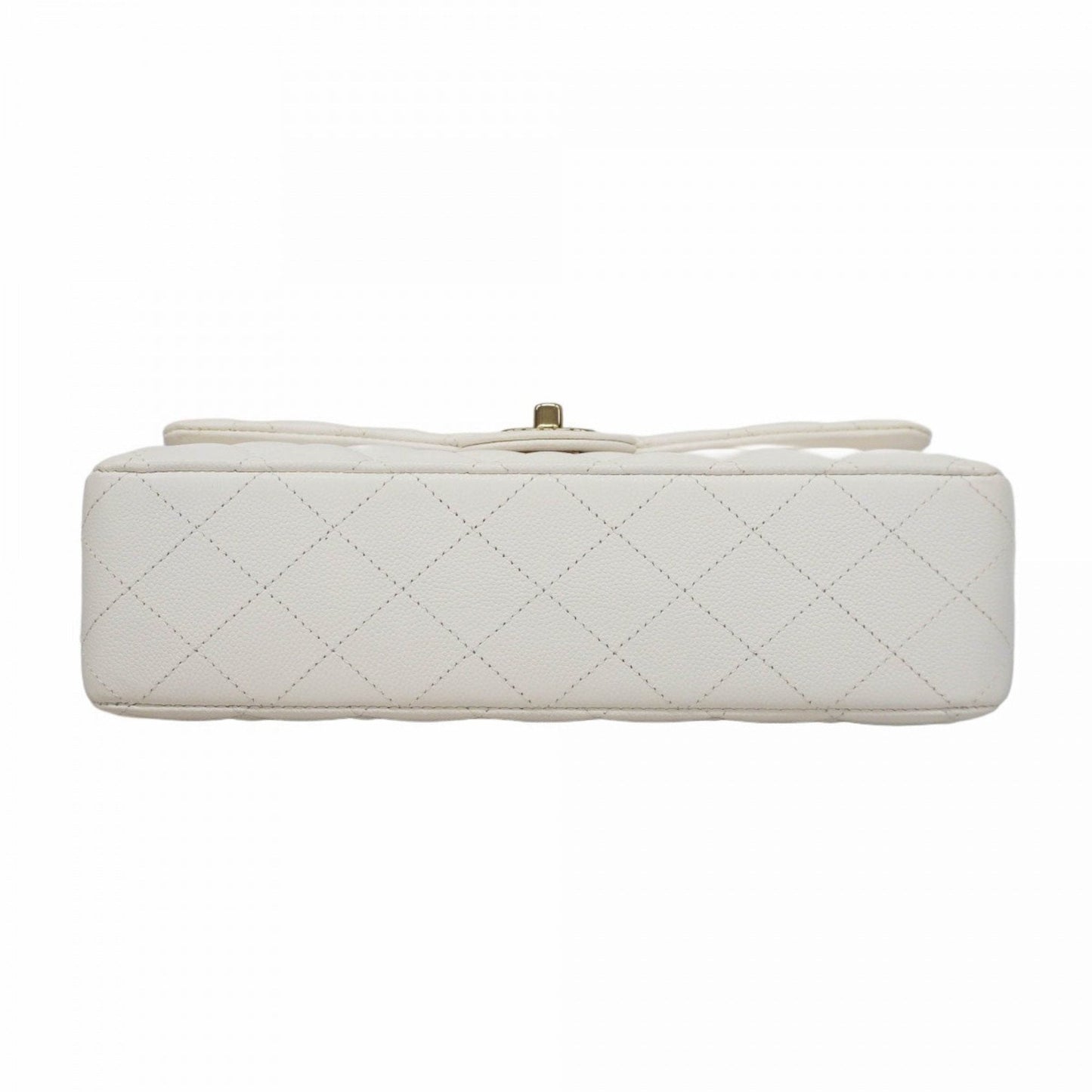 Chanel Classic Flap Bag in pelle bianca – Medium Size - Etoilux