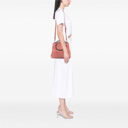 Gucci Bamboo Small Shopper Pelle di Vitello Rosa – 28,5 cm - Etoilux