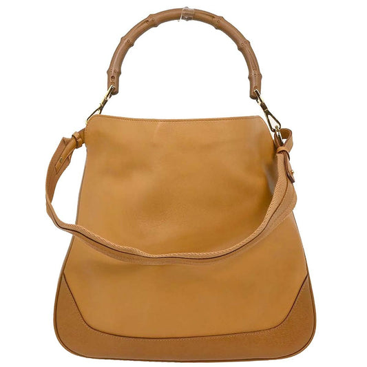 Gucci Diana Bamboo Bag Pelle Tan Hardware Oro – 29 cm - Etoilux