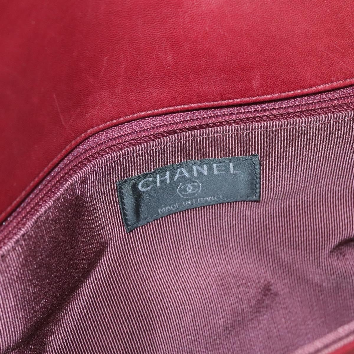 Chanel Chocolate Bar Reissue Flap Pelle di Agnello Rosso – 31 cm - Etoilux