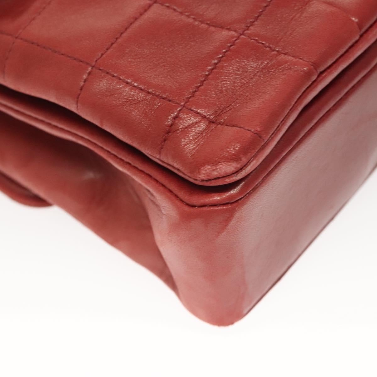 Chanel Chocolate Bar Reissue Flap Pelle di Agnello Rosso – 31 cm - Etoilux
