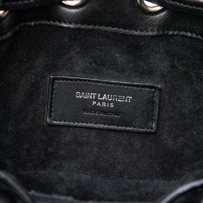 Saint Laurent Emmanuelle Bucket Bag Pelle Borchiata Nera – Small - Etoilux