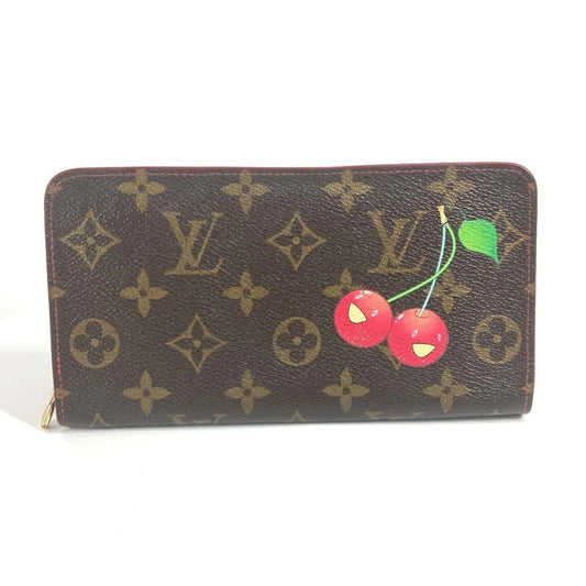 LOUIS VUITTON M95006 Monogram Cherry Takashi Murakami Porte Monnaie Zip Portafoglio lungo con cerniera rotonda in tela da donna Marrone - Etoilux