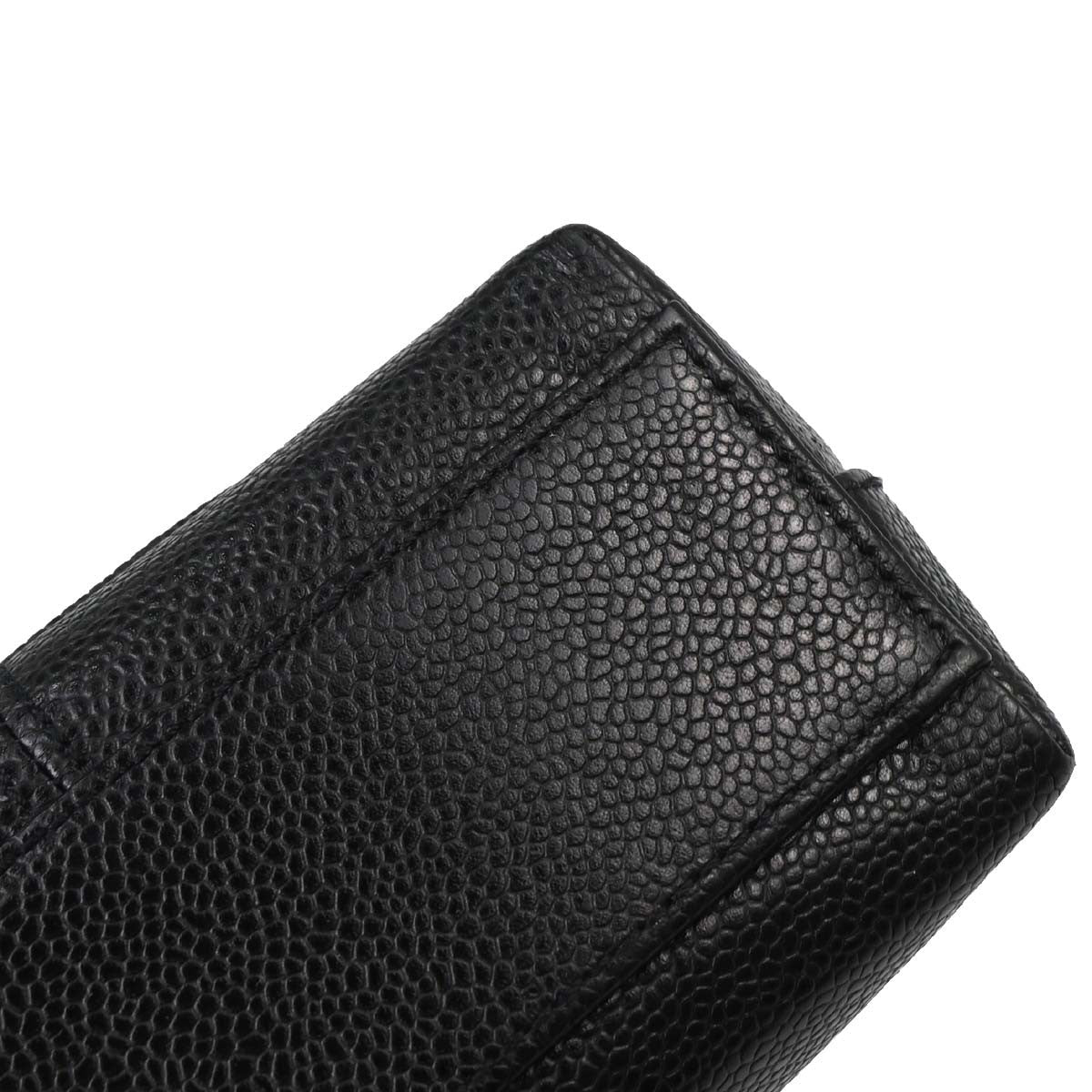 Chanel Mademoiselle Chain Shopping Bag Caviar Nero Hardware Argento – 28 cm - Etoilux