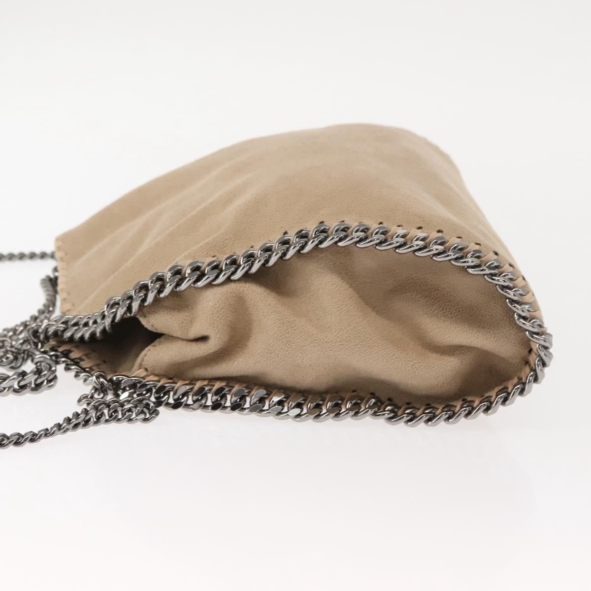 Stella McCartney Falabella Fold-Over Beige – Catena Canna di Fucile · 24 cm - Etoilux