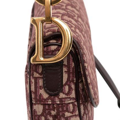Christian Dior Saddle Media in Tela Oblique Bordeaux – 2018 – 24 cm - Etoilux
