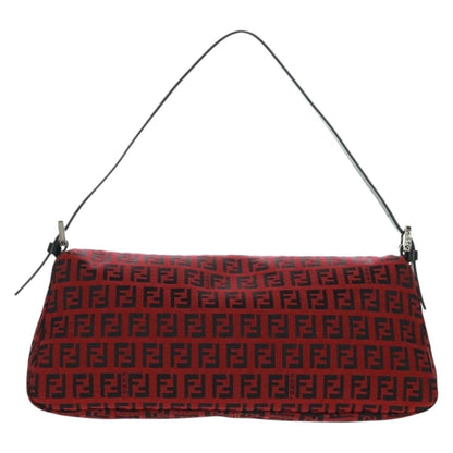 Fendi Mamma Baguette Zucchino Canvas Rosso/Nero – Misura Media - Etoilux