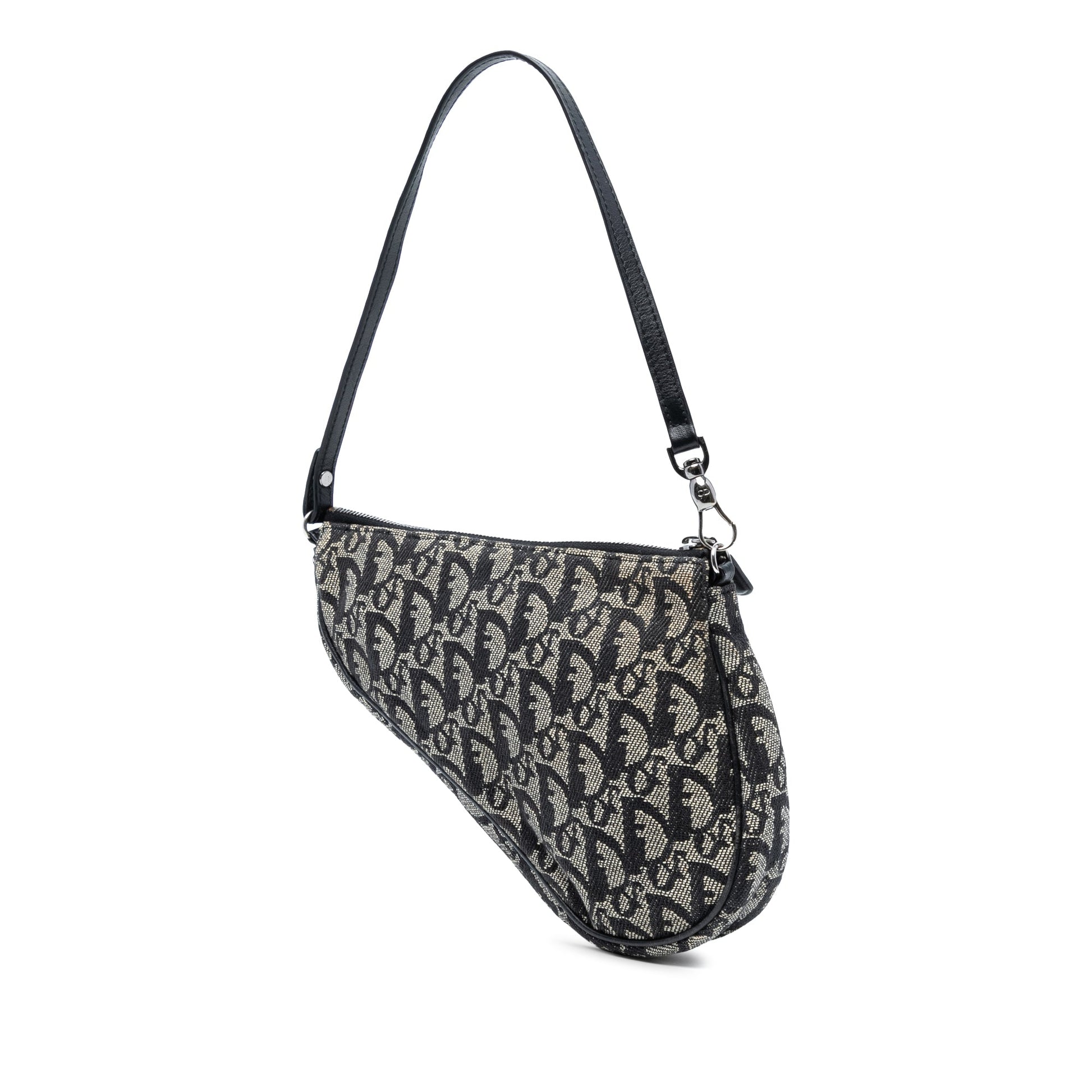 Dior Mini Saddle Pochette in tela Diorissimo – Nero (2002) - Etoilux