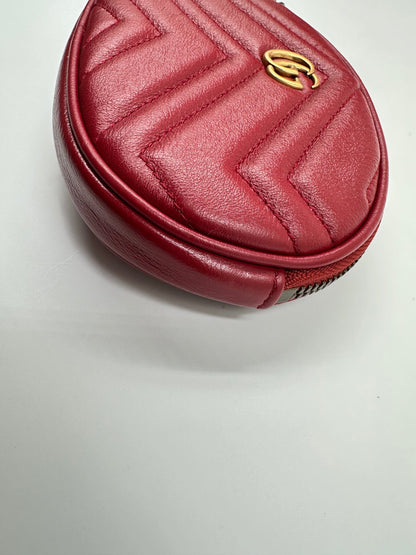 Gucci GG Marmont Multi Pochette Belt Bag Pelle Matelassé Rossa – Set 3 Pezzi - Etoilux