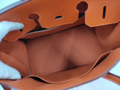 Hermès Birkin 35 Pelle Epsom Orange H Hardware Palladio – 2013 - Etoilux