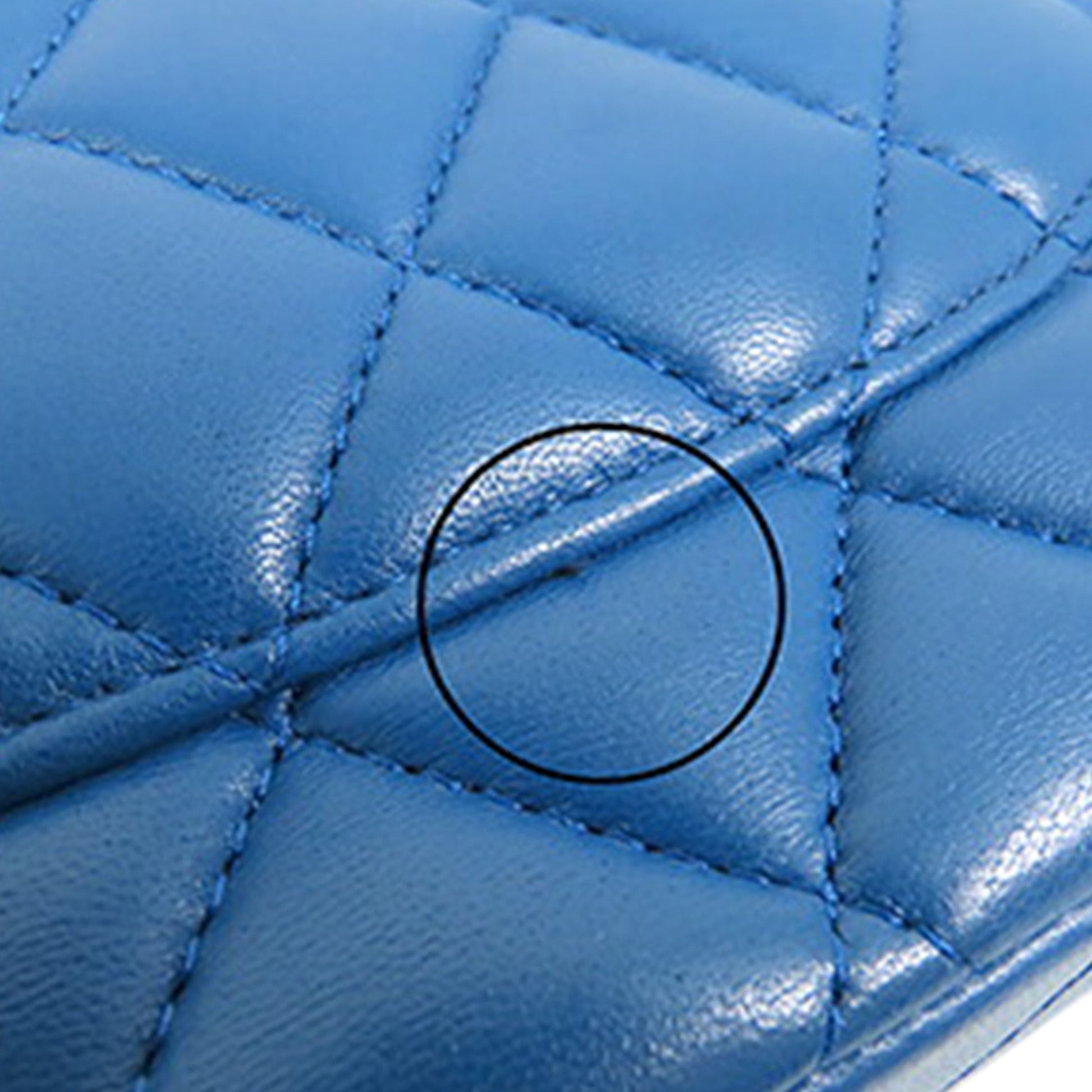 CHANEL Classic Double Flap Medium Lambskin Blue Rainbow Hardware - Etoilux