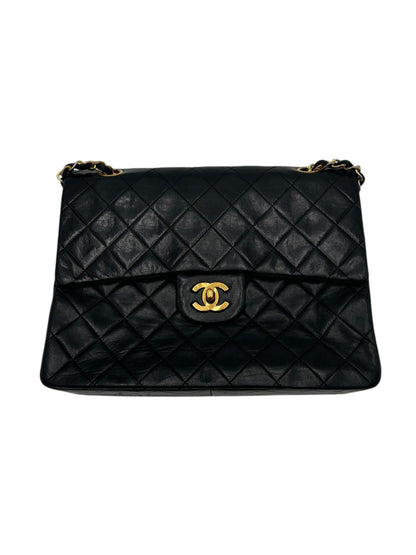 Chanel Classic Double Flap Media Pelle Agnello Nera Hardware Oro | Etoilux