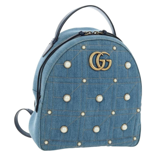 Gucci Zaino GG Marmont Pearly Denim Small – Autenticato | Etoilux