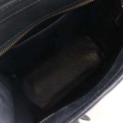 Céline Nano Luggage in Pelle Tricolore – Nero, Marrone e Bianco Sporco - Etoilux