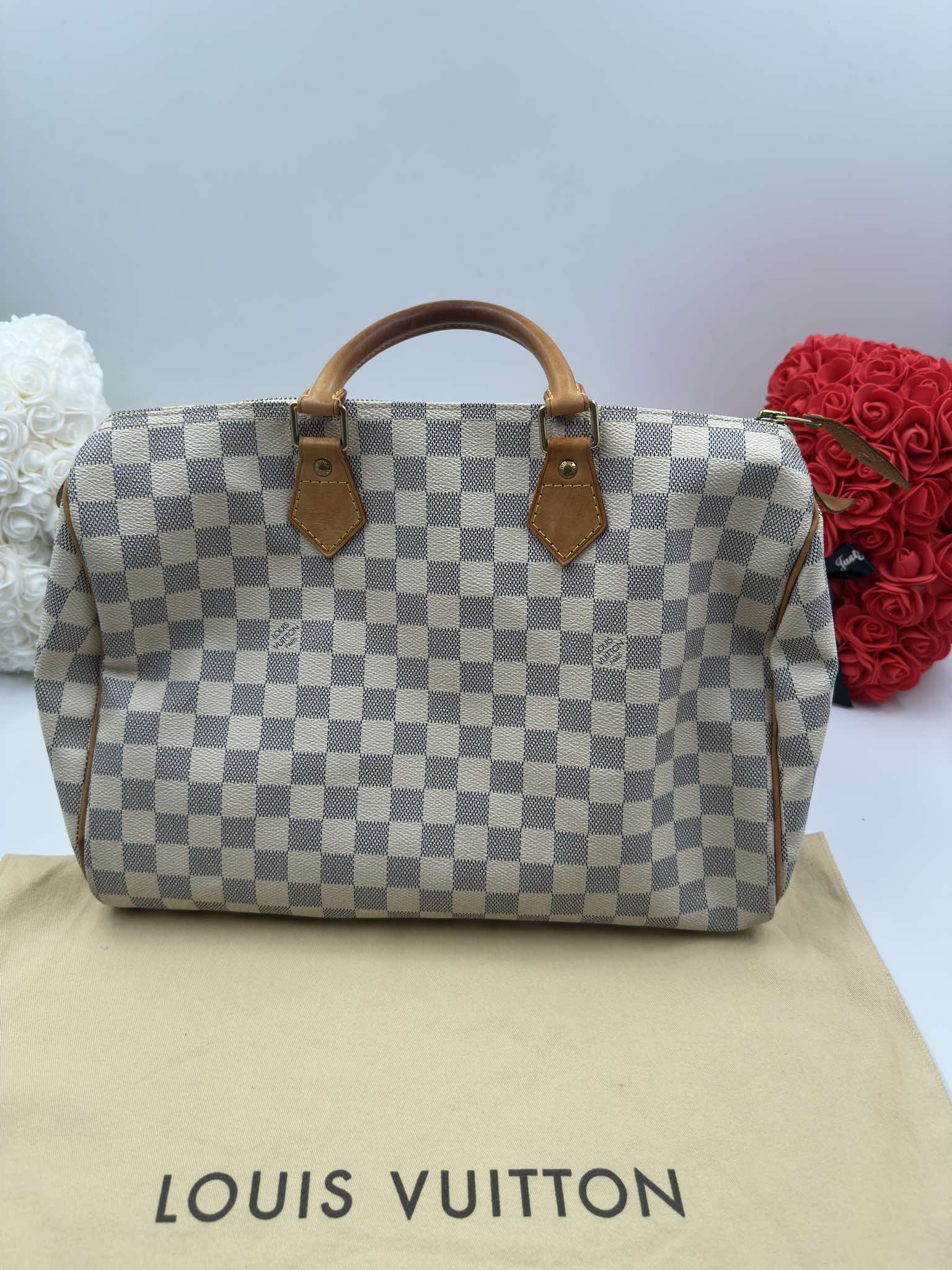 Louis Vuitton Speedy 35 Damier Azur – Made in France - Etoilux