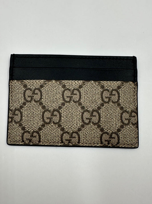 Gucci Card Case GG Supreme Nero — Porta Carte Autentico | Etoilux