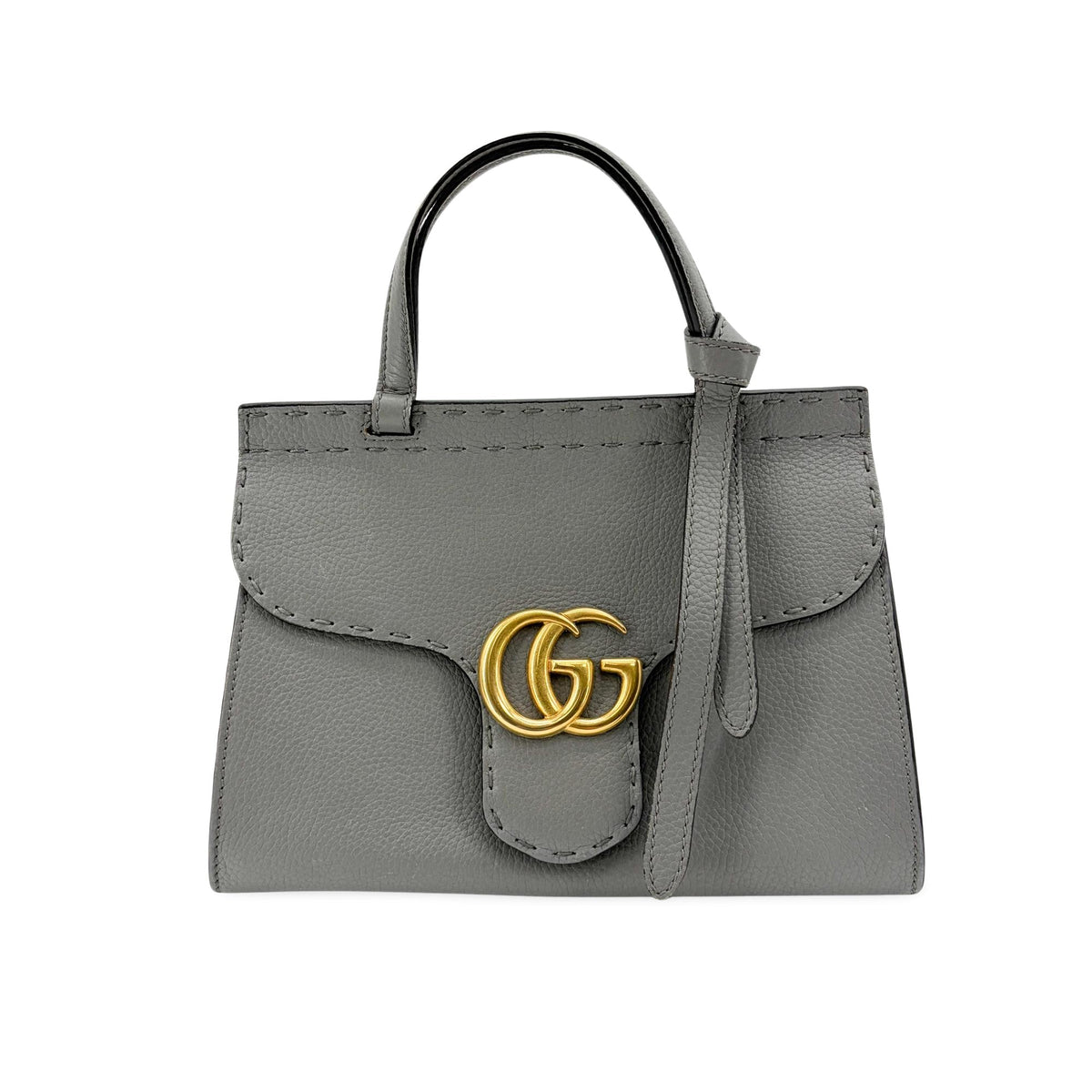 Gucci GG Marmont Small Top Handle Grigia