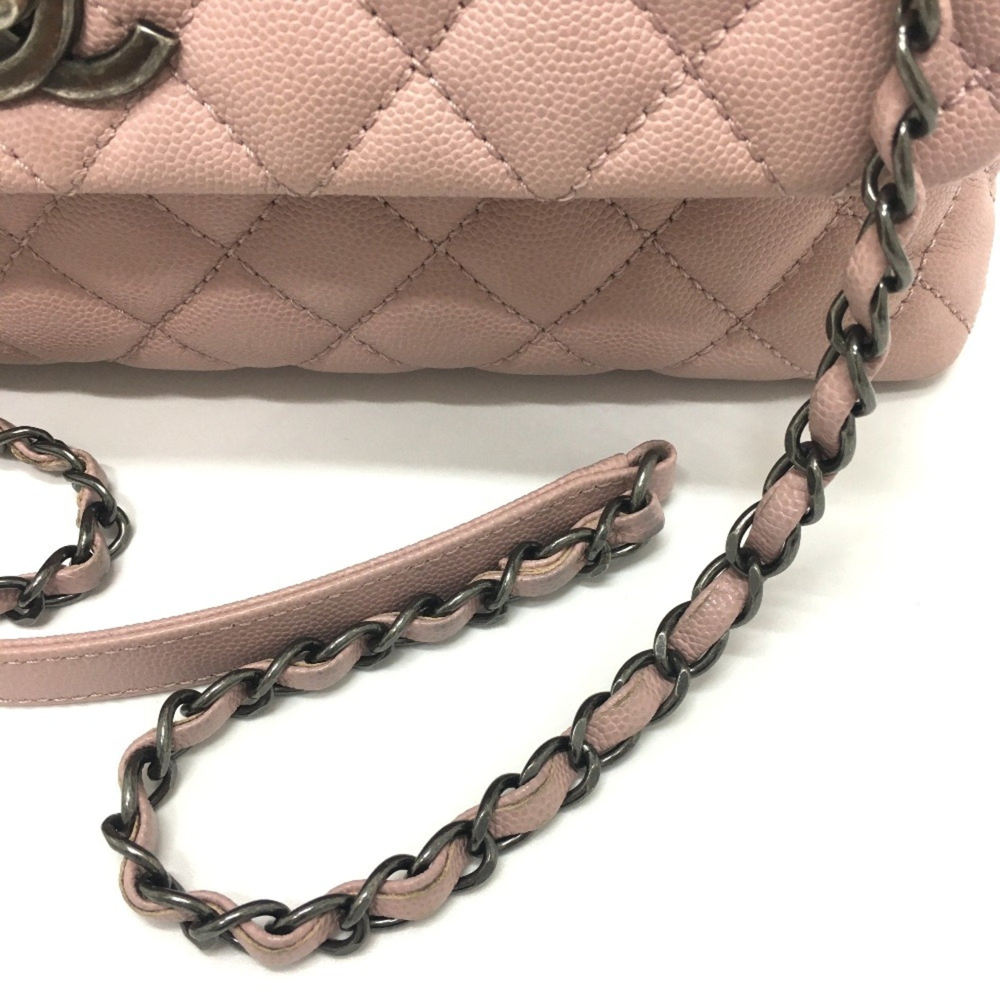 Chanel Coco Handle in pelle rosa trapuntata – Medium - Etoilux