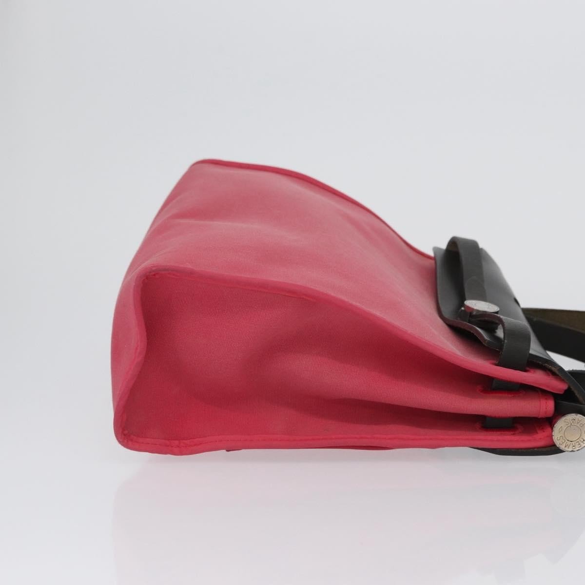 Hermès Herbag Zip 31 – Toile Rose & Cuir Vache Hunter Noir – Hardware Palladio - Etoilux