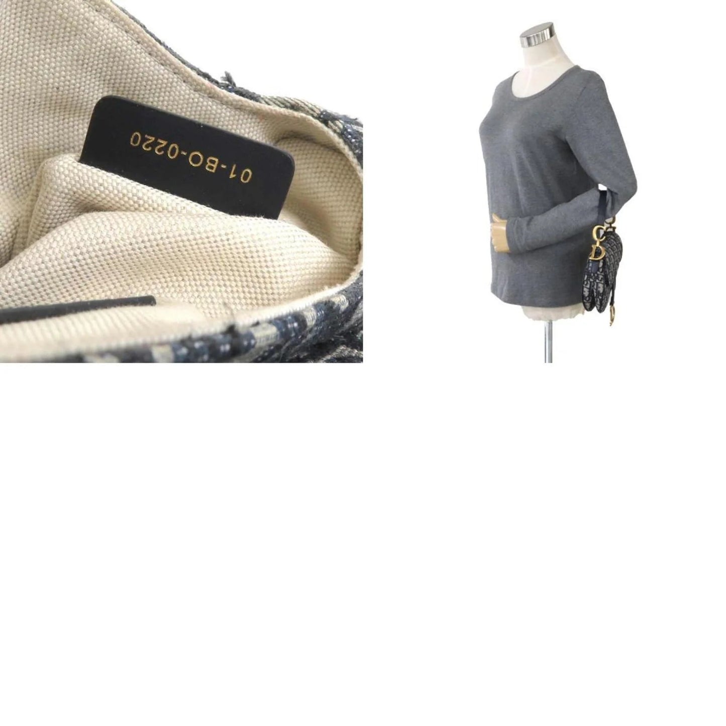 Christian Dior Saddle Bag in Tela Blu Navy – Mini Size - Etoilux