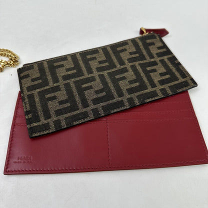 Fendi Wallet on Chain "F is Fendi" in Vernice Rossa con Pochette – 21,5 cm - Etoilux