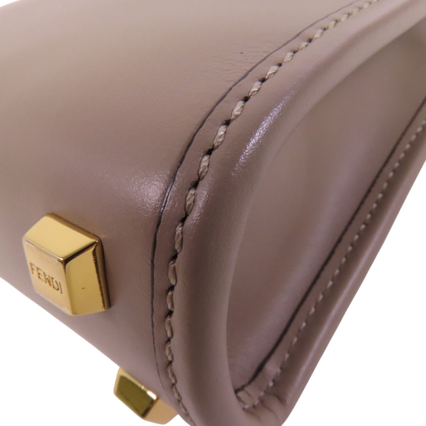 Fendi Sunshine Mini Shopper Vitello Liscio Greige – 13 cm - Etoilux